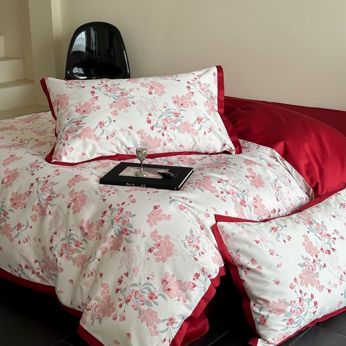 91家纺网 家纺一手货源 找家纺 （总）2025数码款-海棠花开四件套（各平台严格控价劵后不低于318元起会员-20元）