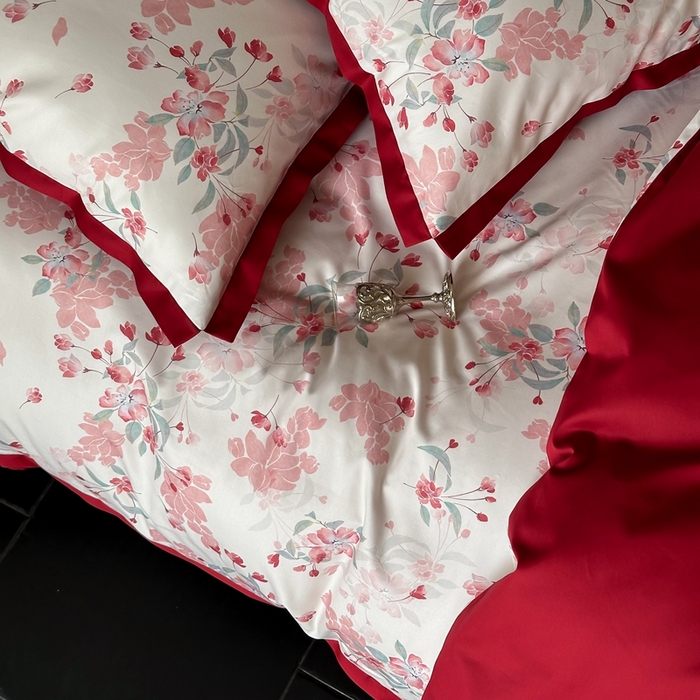 91家纺网 家纺一手货源 找家纺 （总）2025数码款-海棠花开四件套（各平台严格控价劵后不低于318元起会员-20元）