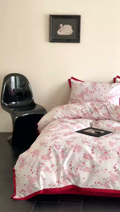 91家纺网 家纺一手货源 找家纺 （总）2025数码款-海棠花开四件套（各平台严格控价劵后不低于318元起会员-20元）