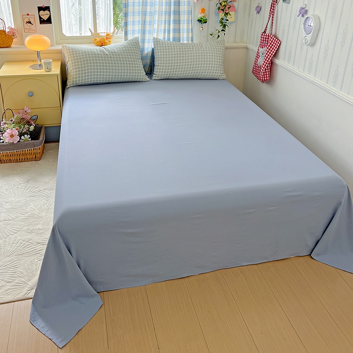 91家纺网 家纺一手货源 找家纺 名品家纺 2025新款加厚高克重人字纹优卡棉双层纱提花四件套（提供买家秀） 曲奇饼干-蓝