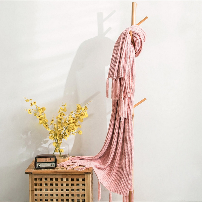 （总）暖绵绵 新款梅格尔针织毛毯线毯