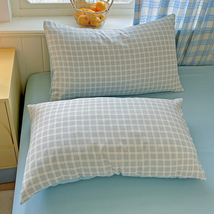 91家纺网 家纺一手货源 找家纺 名品家纺 2025新款加厚高克重人字纹优卡棉双层纱提花四件套（提供买家秀） 曲奇饼干-绿