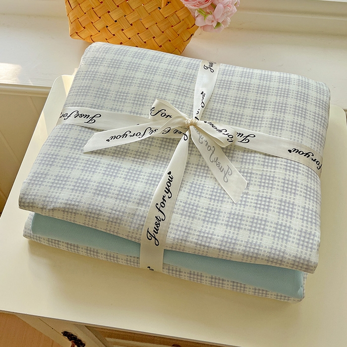 91家纺网 家纺一手货源 找家纺 名品家纺 2025新款加厚高克重人字纹优卡棉双层纱提花四件套（提供买家秀） 曲奇饼干-绿