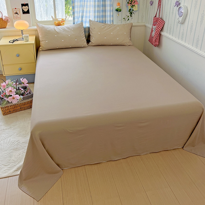 91家纺网 家纺一手货源 找家纺 名品家纺 2025新款加厚高克重人字纹优卡棉双层纱提花四件套（提供买家秀） 小南瓜