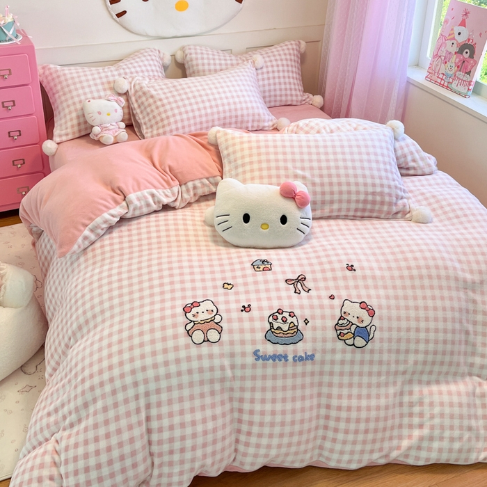 91家纺网 家纺一手货源 找家纺 （总）川悦生活 2025新款绣花牛奶绒毛巾绣四件套-大床