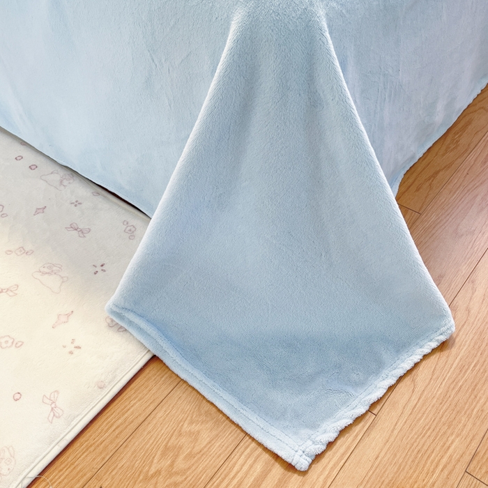 91家纺网 家纺一手货源 找家纺 川悦生活 2025新款绣花牛奶绒毛巾绣四件套-大床 咖布小熊