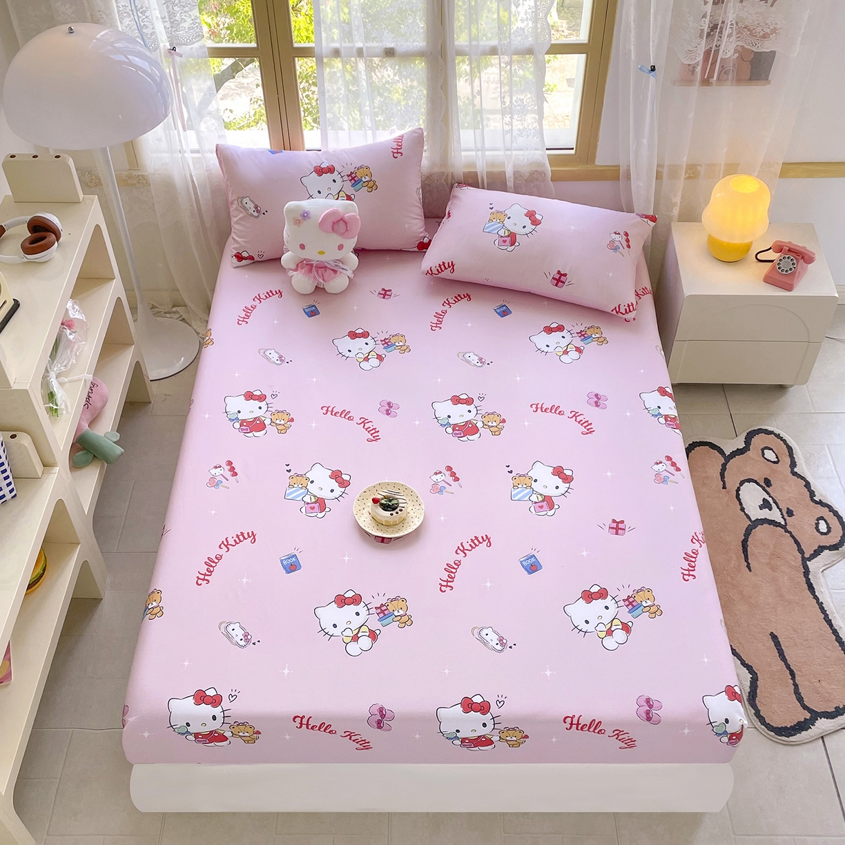 91家纺网 家纺一手货源 找家纺 浩诚2025新款三丽欧专版花型全棉纯棉床笠 铃风