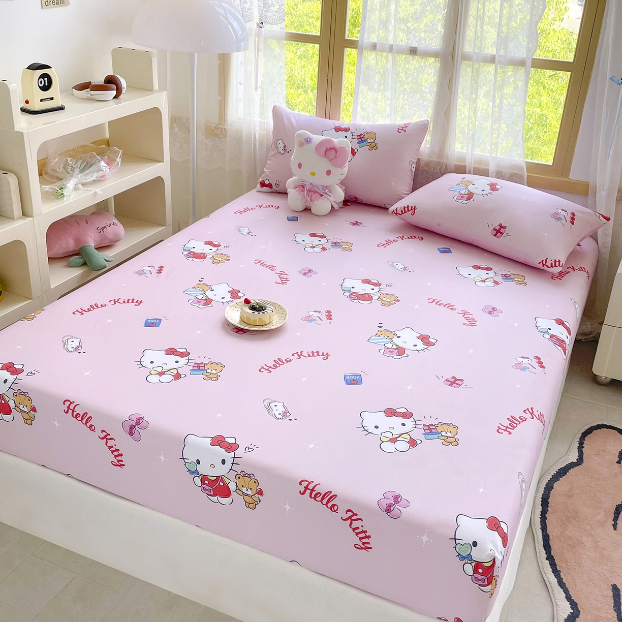 91家纺网 家纺一手货源 找家纺 浩诚2025新款三丽欧专版花型全棉纯棉床笠 铃风