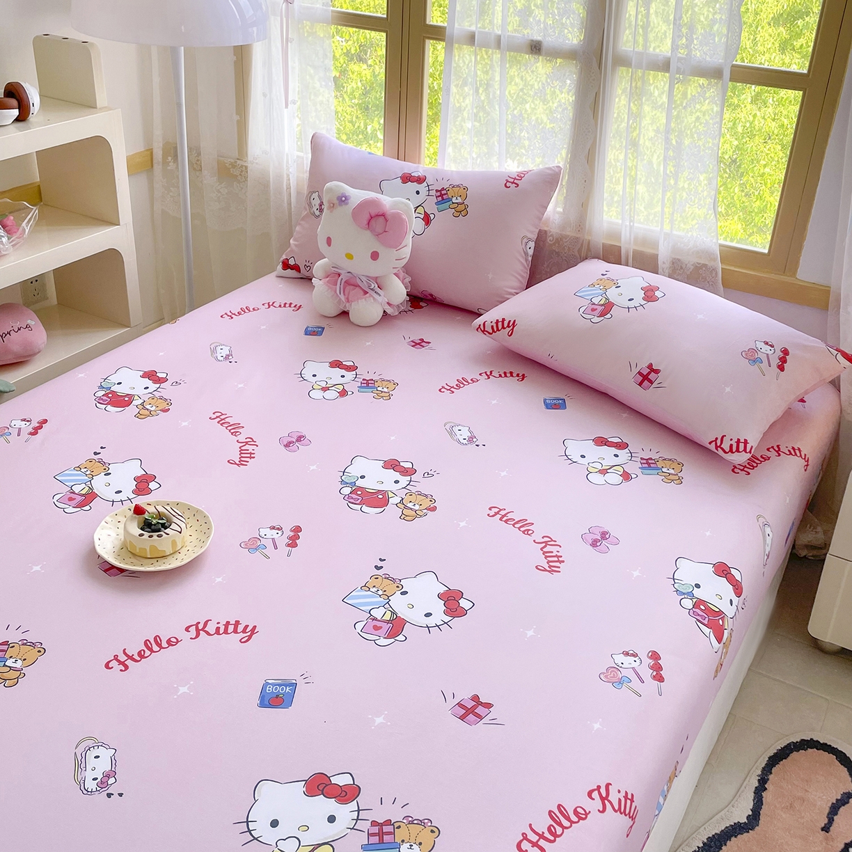 91家纺网 家纺一手货源 找家纺 浩诚2025新款三丽欧专版花型全棉纯棉床笠 铃风