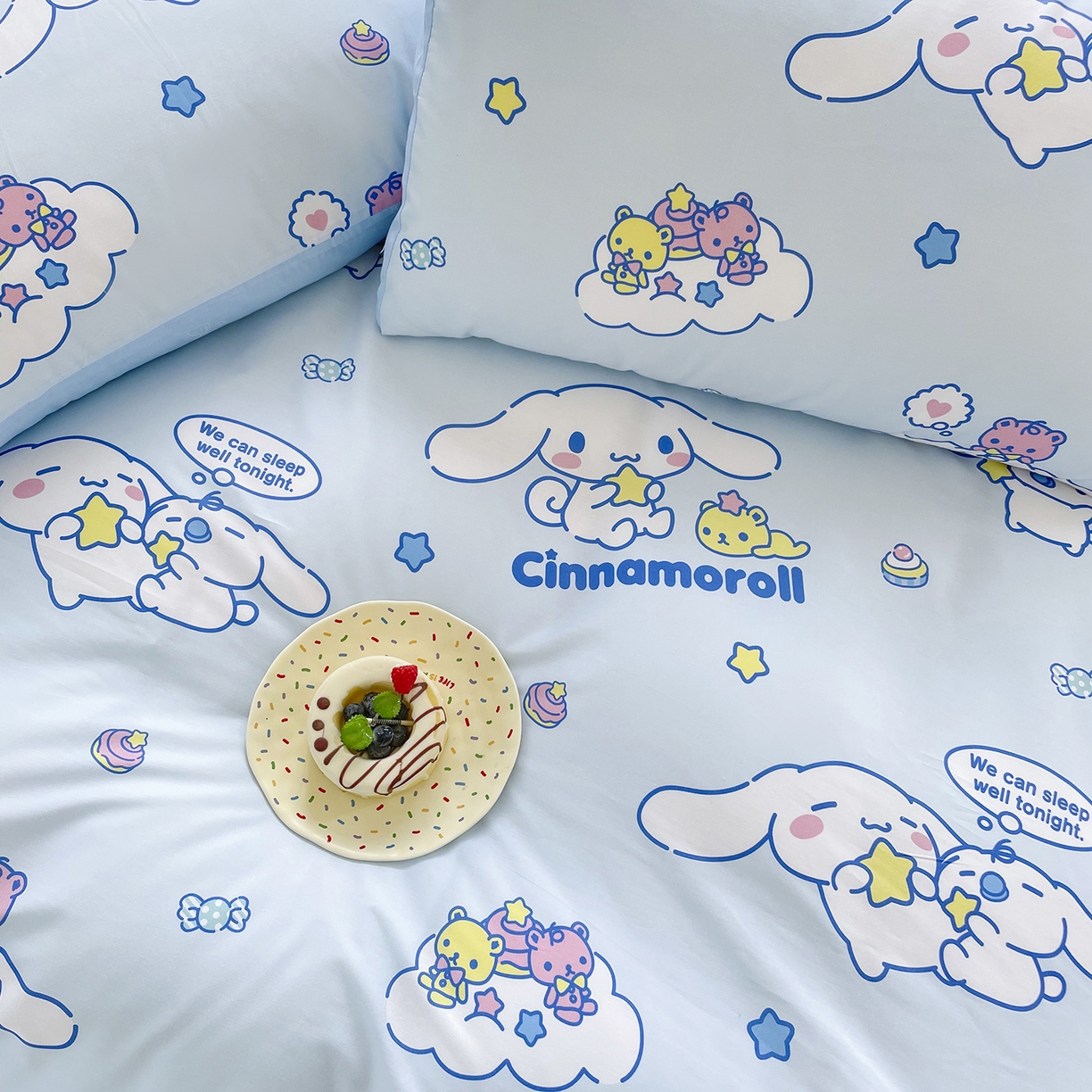 91家纺网 家纺一手货源 找家纺 浩诚2025新款三丽欧专版花型全棉纯棉床笠 奶霜