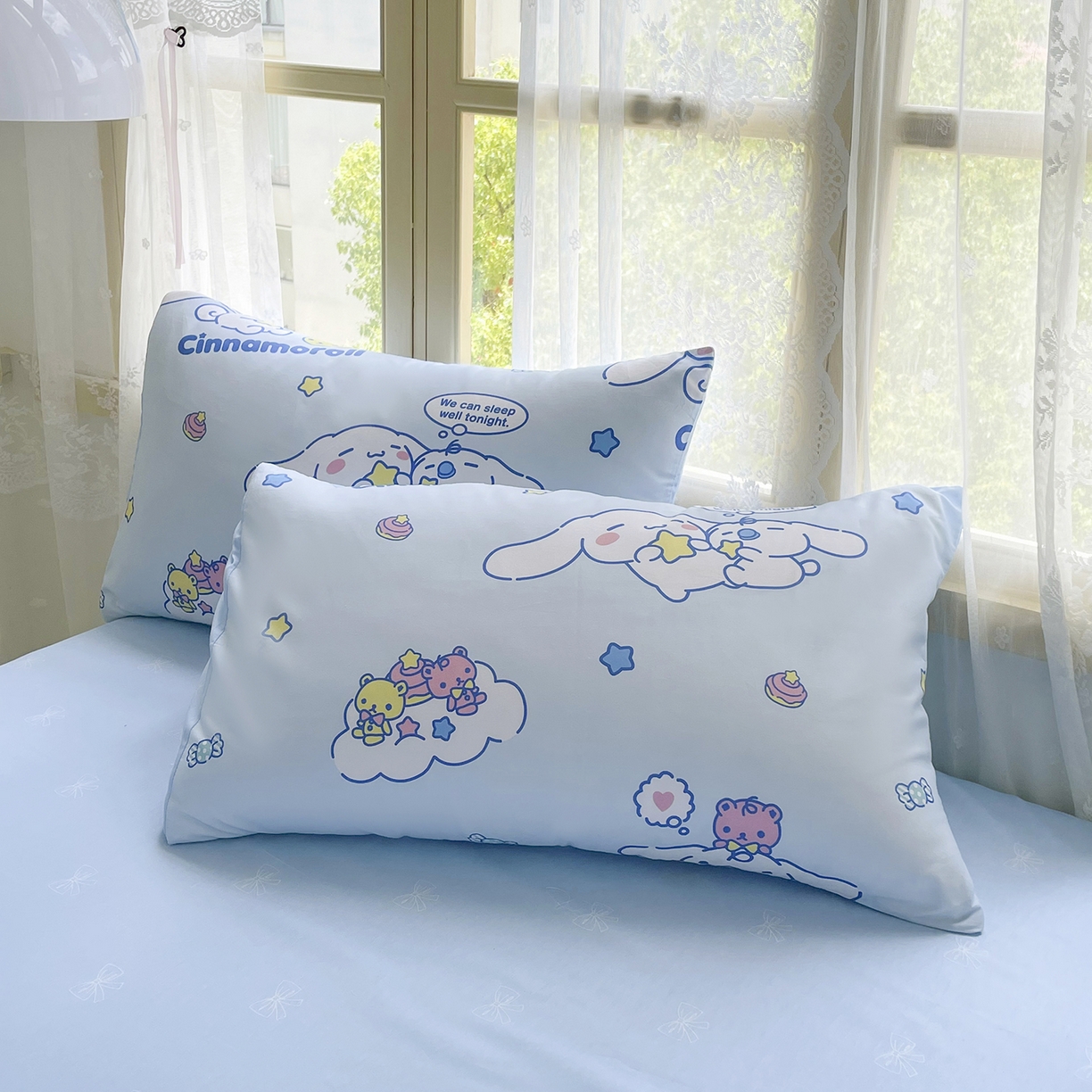 91家纺网 家纺一手货源 找家纺 浩诚2025新款三丽欧专版花型全棉纯棉床笠 奶霜