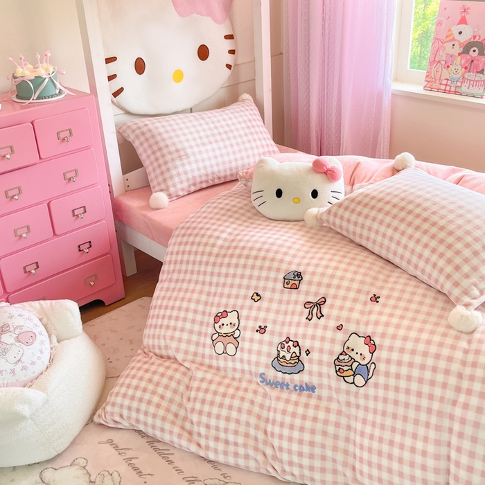 91家纺网 家纺一手货源 找家纺 （总）川悦生活 2025新款绣花牛奶绒毛巾绣四件套-小床