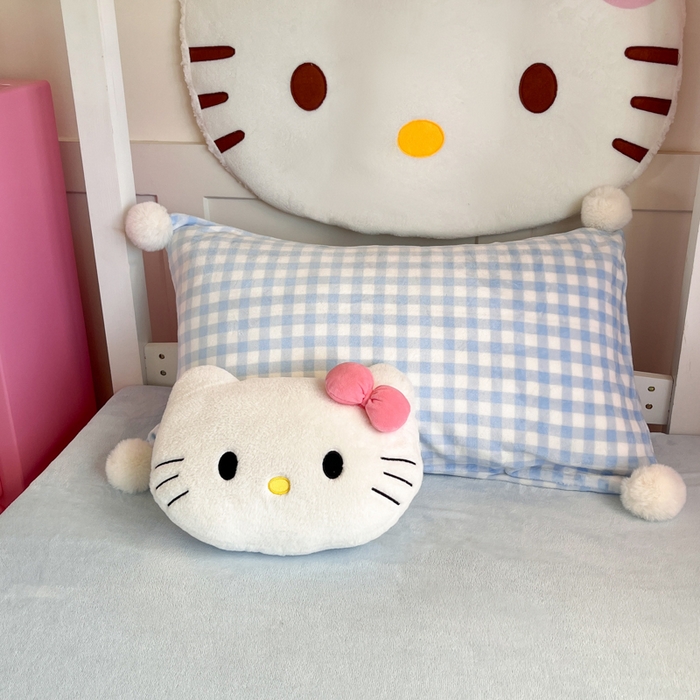 91家纺网 家纺一手货源 找家纺 川悦生活 2025新款绣花牛奶绒毛巾绣四件套-小床 奶心小猫