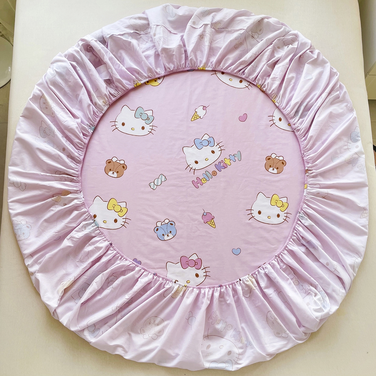 91家纺网 家纺一手货源 找家纺 浩诚2025新款三丽欧专版花型全棉纯棉床笠 甜梦