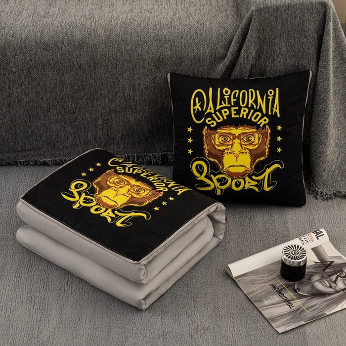 新奇异 2025新款北欧风仿超柔抱枕 （支持定制）被 猴子