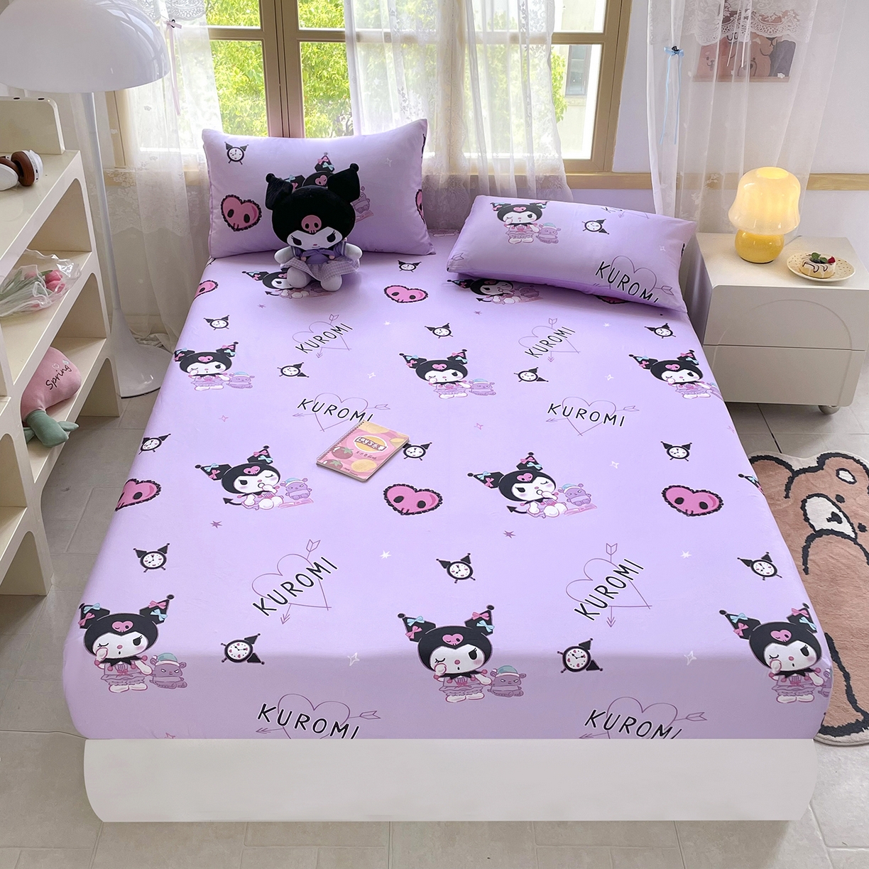 91家纺网 家纺一手货源 找家纺 浩诚2025新款三丽欧专版花型全棉纯棉床笠 甜语