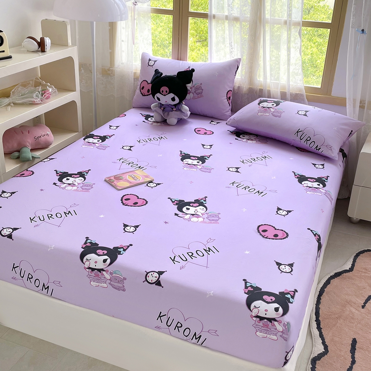 91家纺网 家纺一手货源 找家纺 浩诚2025新款三丽欧专版花型全棉纯棉床笠 甜语