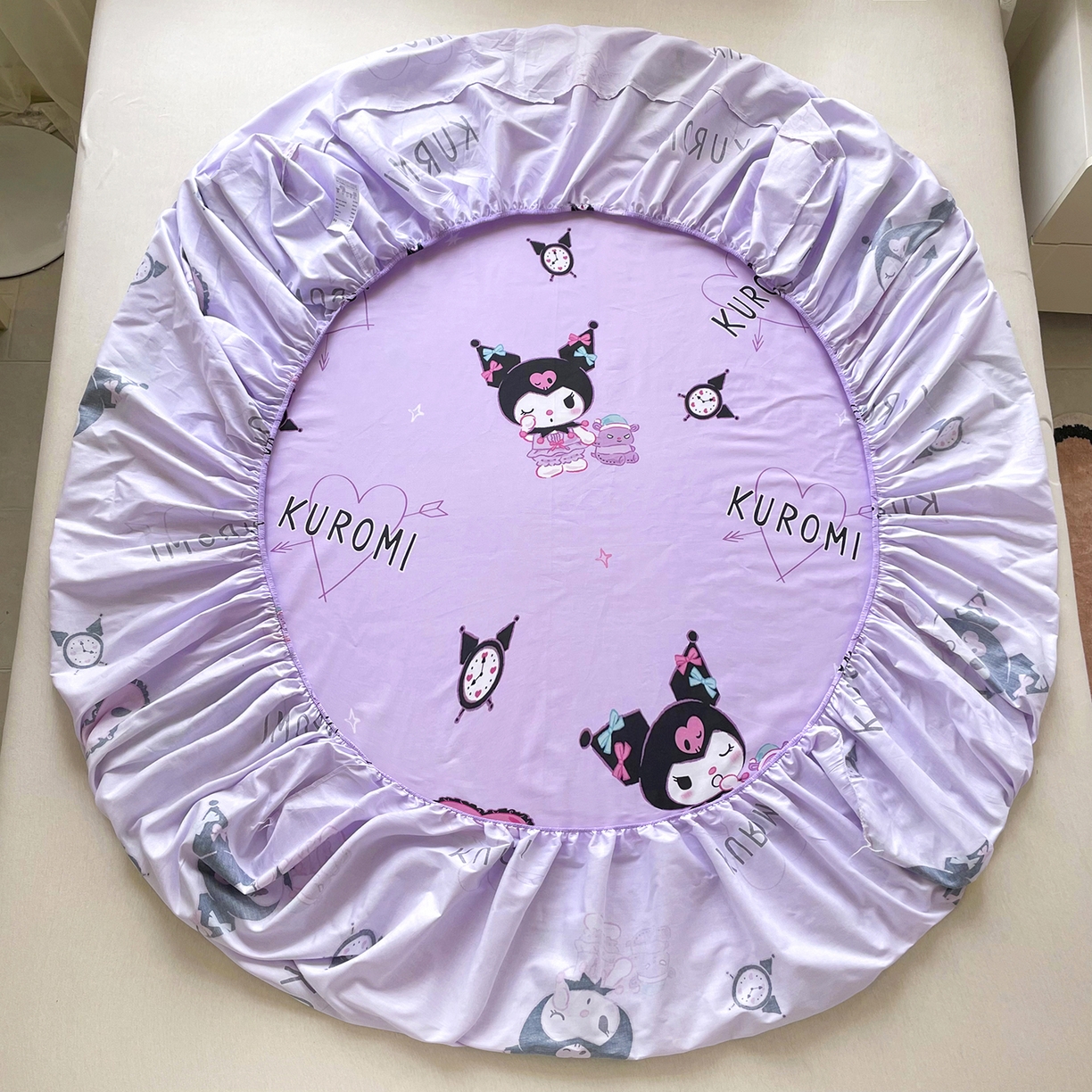 91家纺网 家纺一手货源 找家纺 浩诚2025新款三丽欧专版花型全棉纯棉床笠 甜语