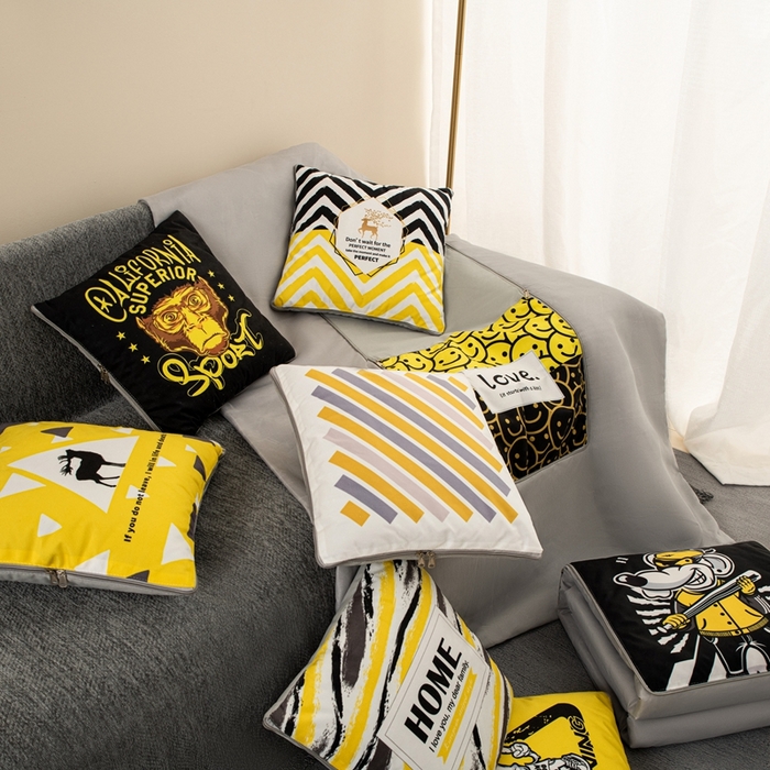 91家纺网 家纺一手货源 找家纺 新奇异 2025新款北欧风仿超柔抱枕 （支持定制）被 组合图仅供展示