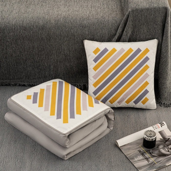 新奇异 2025新款北欧风仿超柔抱枕 （支持定制）被 辉煌条纹