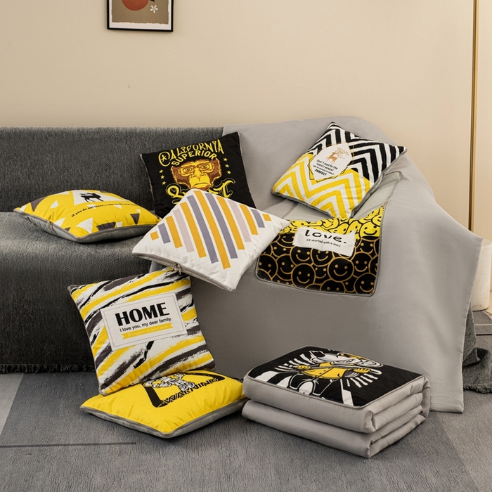 新奇异 2025新款北欧风仿超柔抱枕 （支持定制）被 组合图仅供展示