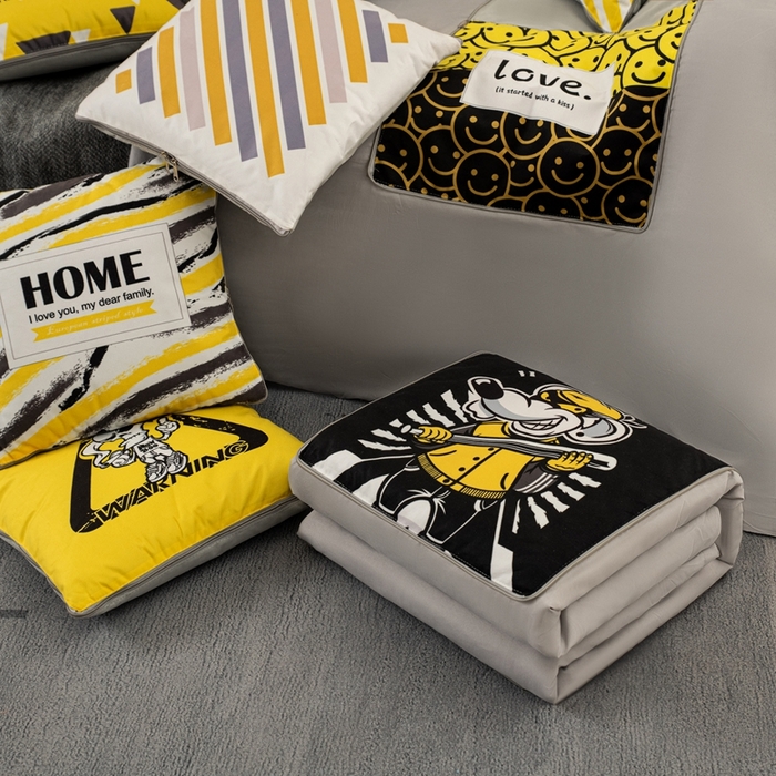 91家纺网 家纺一手货源 找家纺 新奇异 2025新款北欧风仿超柔抱枕 （支持定制）被 组合图仅供展示