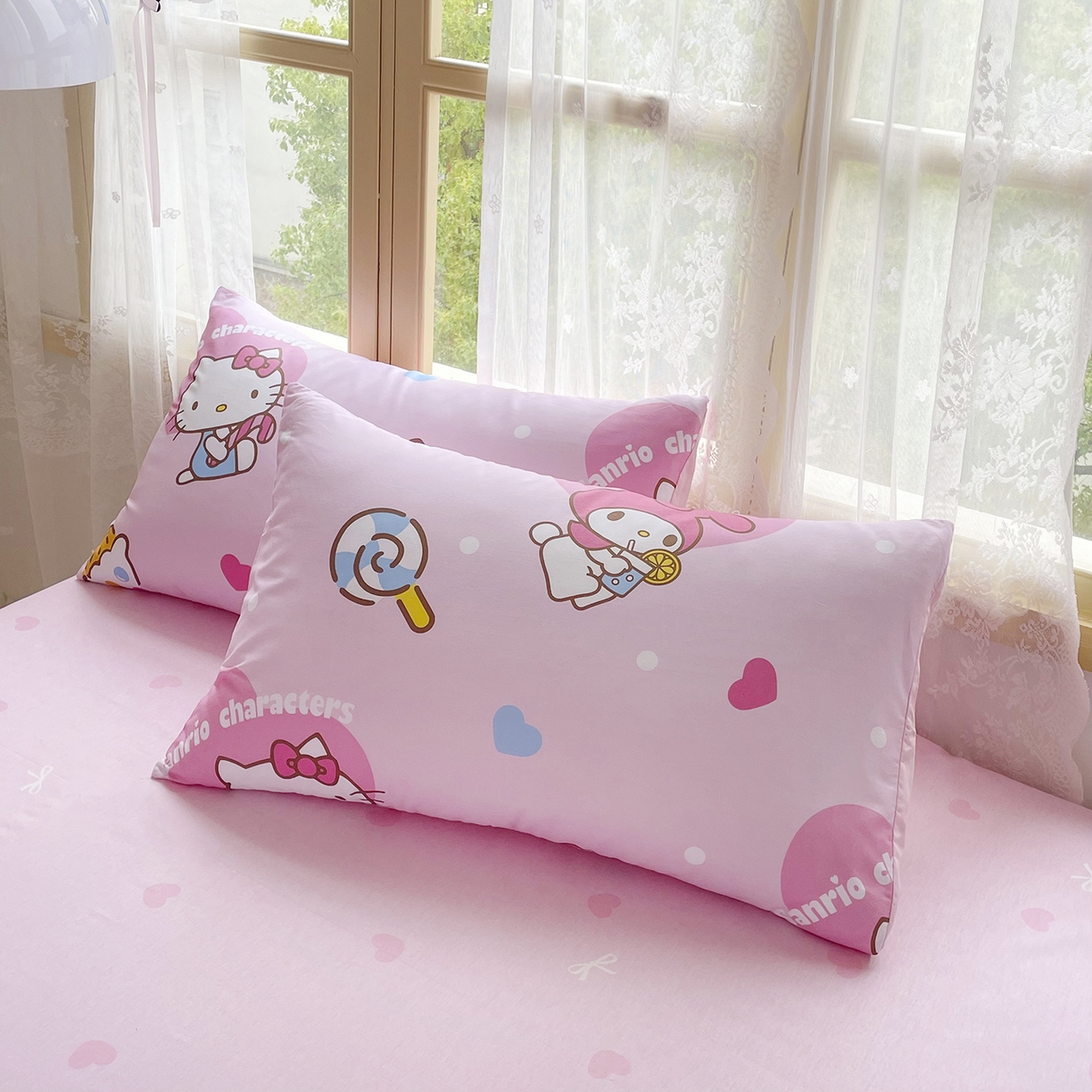 91家纺网 家纺一手货源 找家纺 浩诚2025新款三丽欧专版花型全棉纯棉床笠 星糖