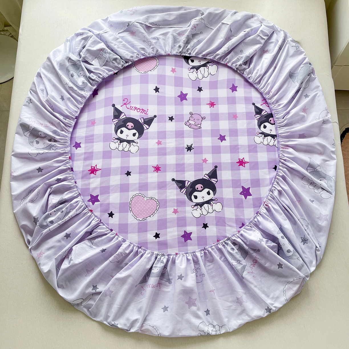 91家纺网 家纺一手货源 找家纺 浩诚2025新款三丽欧专版花型全棉纯棉床笠 星语