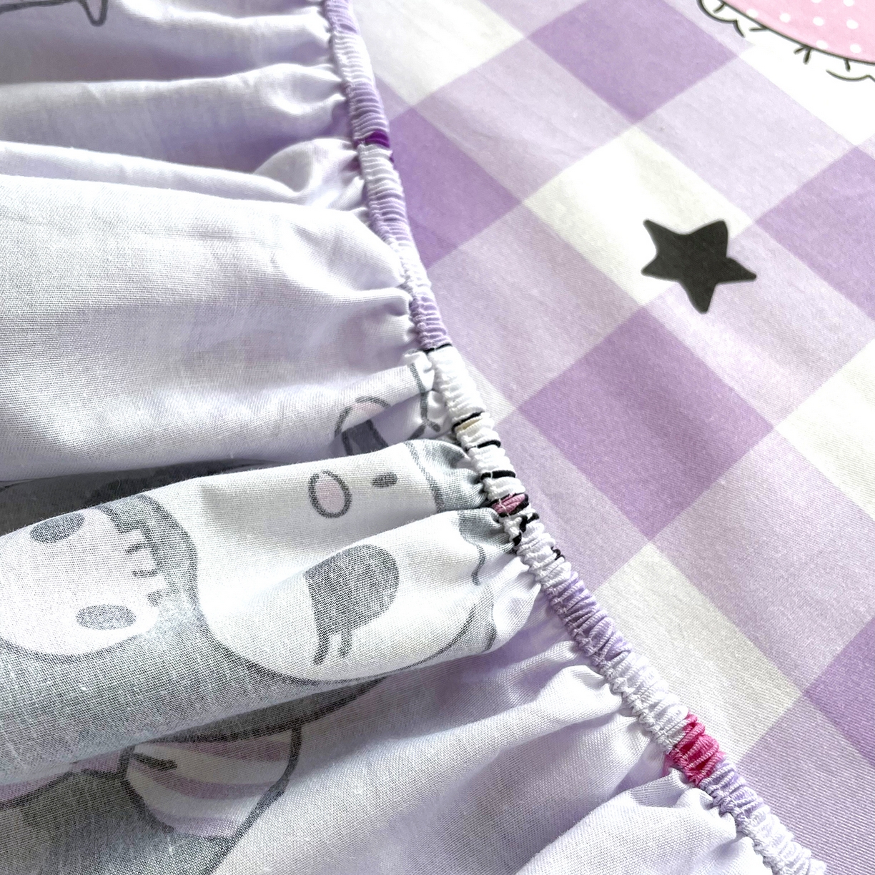 91家纺网 家纺一手货源 找家纺 浩诚2025新款三丽欧专版花型全棉纯棉床笠 星语