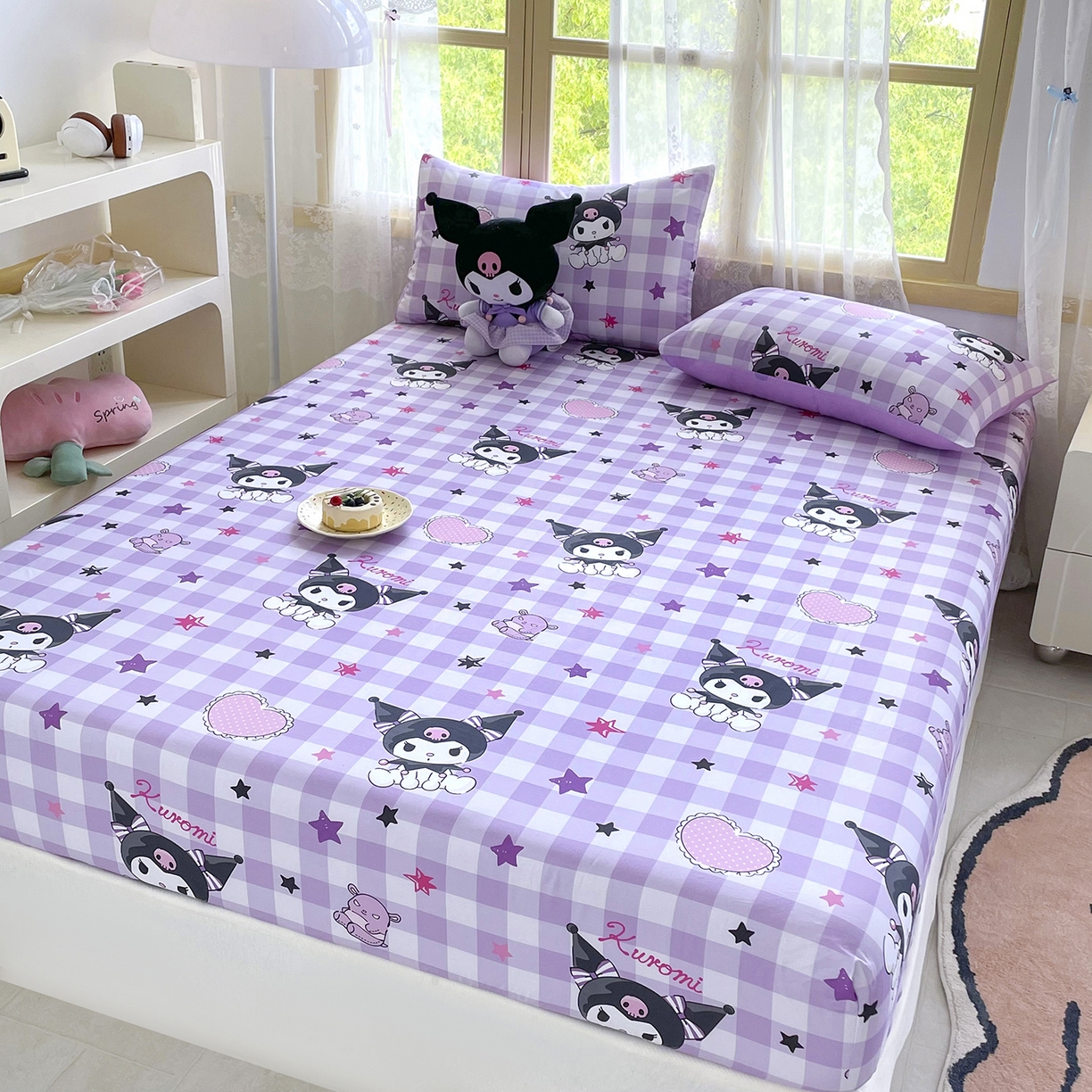 91家纺网 家纺一手货源 找家纺 浩诚2025新款三丽欧专版花型全棉纯棉床笠 星语