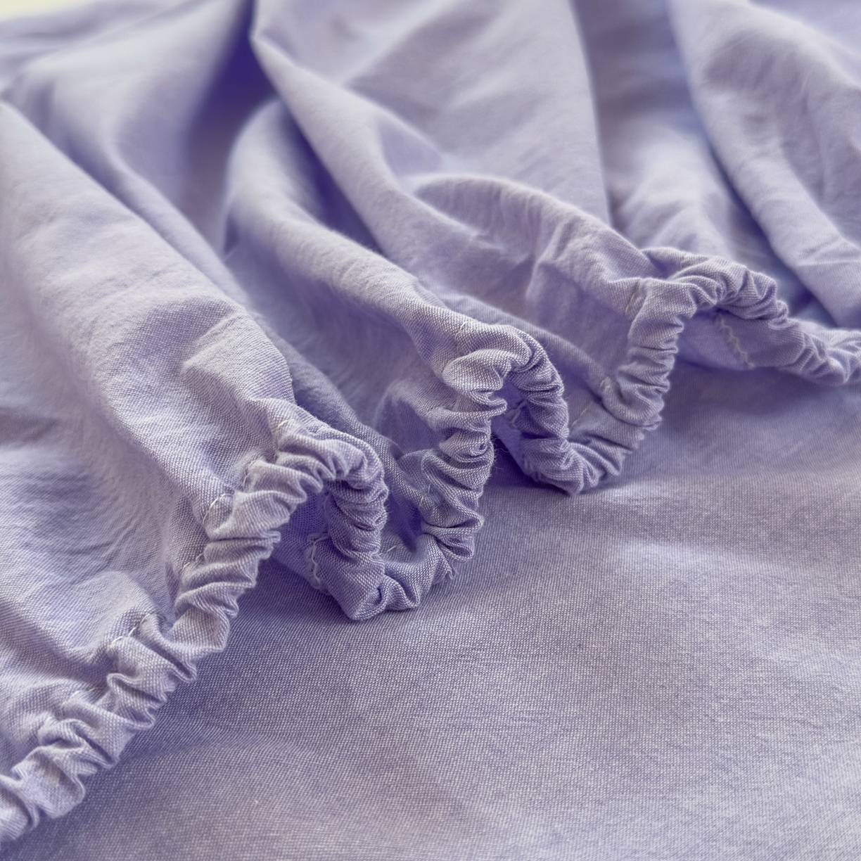 91家纺网 家纺一手货源 找家纺 晚依家纺 2025新款A类色织全棉水洗棉床单单件纯棉格子纯色学生宿舍定制定做 纯色-浅紫