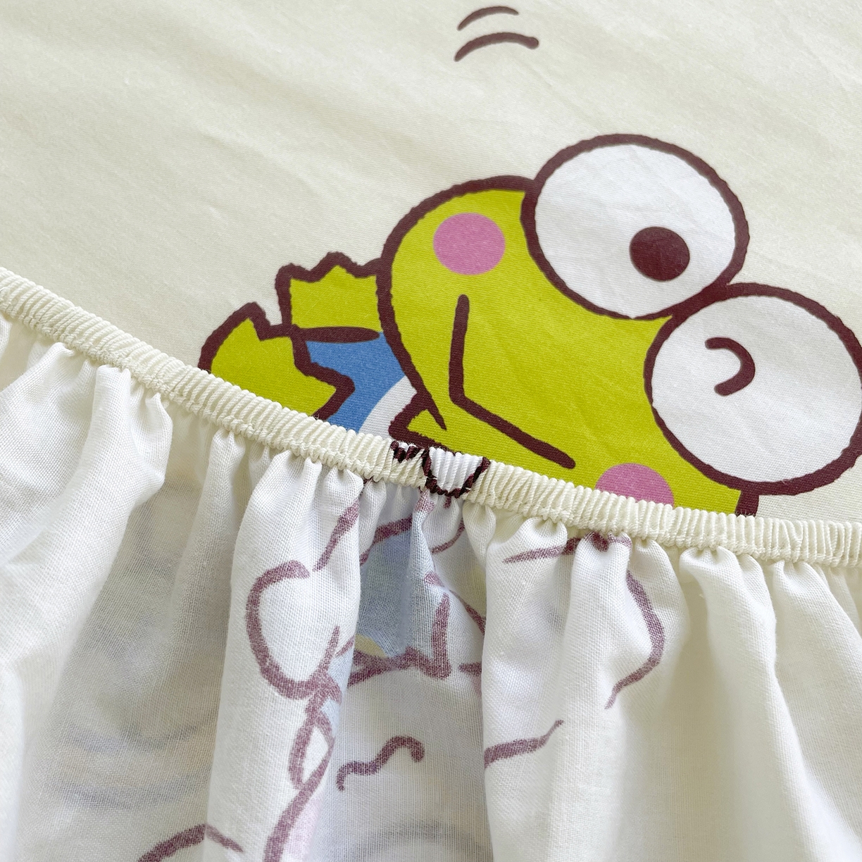 91家纺网 家纺一手货源 找家纺 浩诚2025新款三丽欧专版花型全棉纯棉床笠 运动会