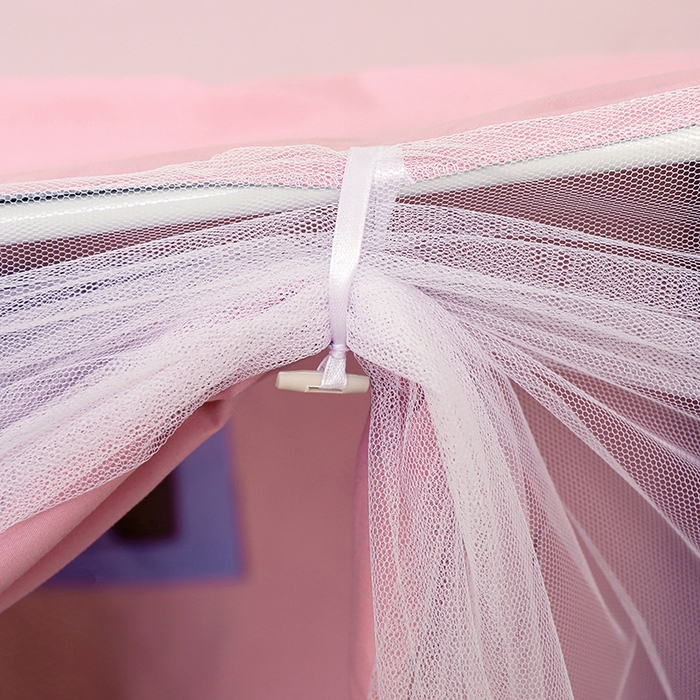 91家纺网 家纺一手货源 找家纺 （总）安金蚊帐2025新款防蚊遮光一体99%强遮光学生宿舍上下铺遮光学生蚊帐-粉色系列