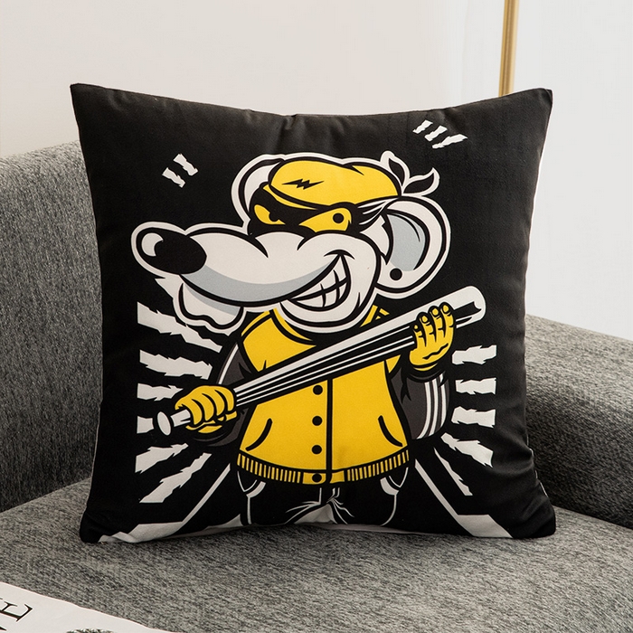 91家纺网 家纺一手货源 找家纺 新奇异 2025新款北欧风仿超柔抱枕 （支持定制） 鼠老大