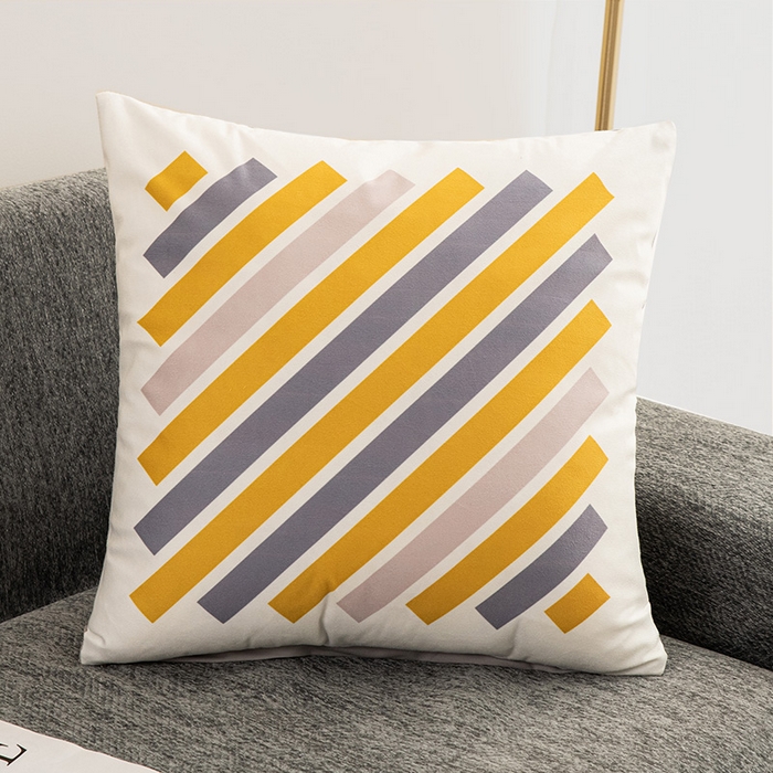 新奇异 2025新款北欧风仿超柔抱枕 （支持定制） 辉煌条纹