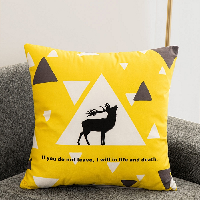 新奇异 2025新款北欧风仿超柔抱枕 （支持定制） 三角鹿