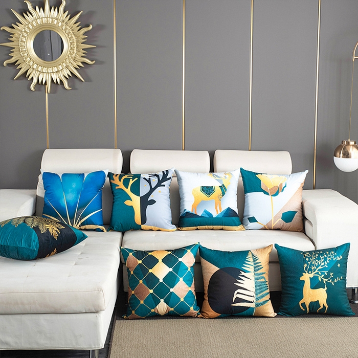 新奇异 2025新款北欧风仰望鹿抱枕（支持定制） 组合图仅供展示