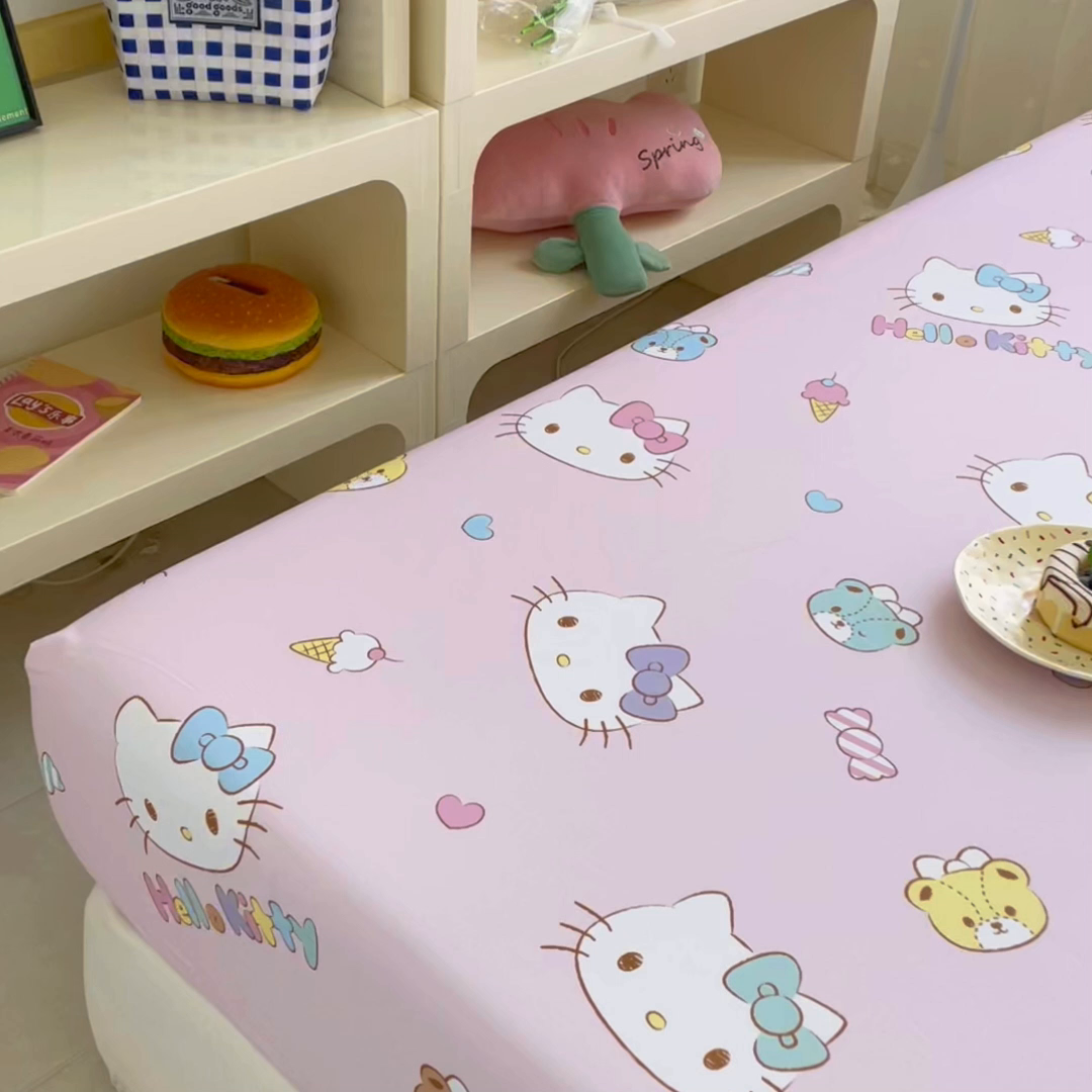 91家纺网 家纺一手货源 找家纺 浩诚2025新款三丽欧专版花型全棉纯棉床笠 甜梦