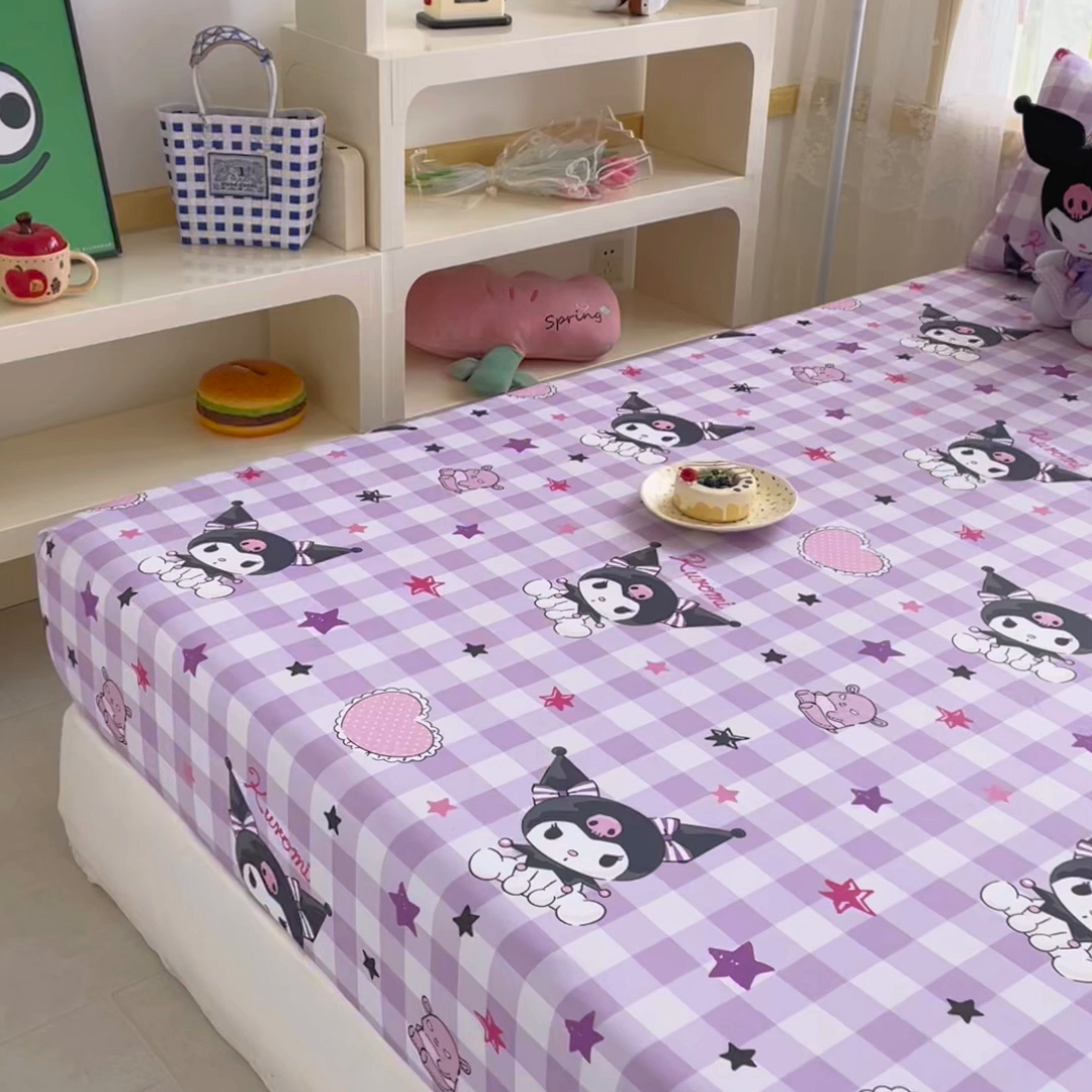 91家纺网 家纺一手货源 找家纺 浩诚2025新款三丽欧专版花型全棉纯棉床笠 星语