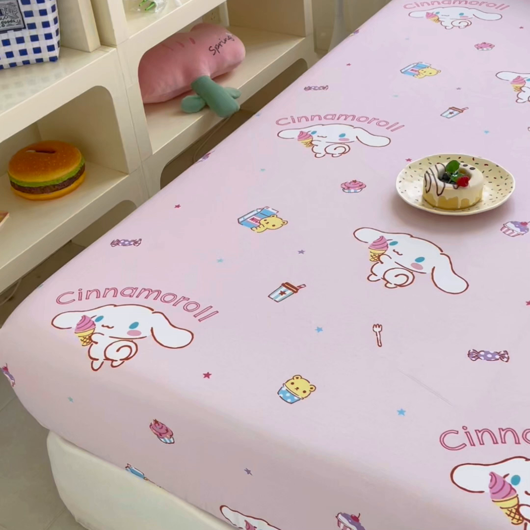 91家纺网 家纺一手货源 找家纺 浩诚2025新款三丽欧专版花型全棉纯棉床笠 云朵