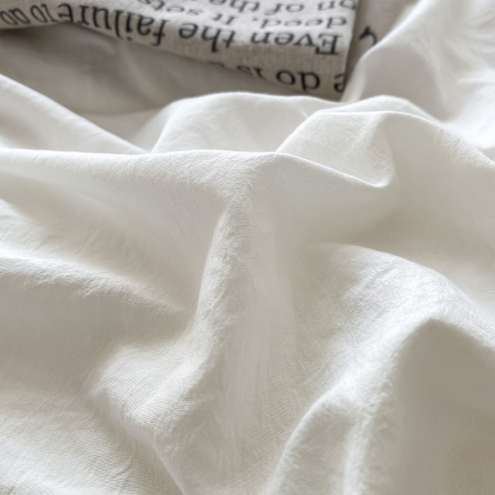 91家纺网 家纺一手货源 找家纺 夜笙家纺 2025新款水洗棉纯色双拼四件套 双拼-白蓝