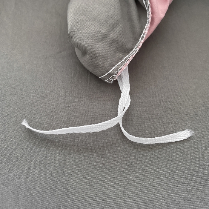 91家纺网 家纺一手货源 找家纺 夜笙家纺 2025新款水洗棉纯色双拼四件套 双拼-粉灰