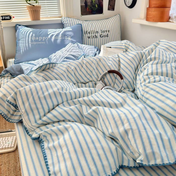 91家纺网 家纺一手货源 找家纺 （总）觅糖家纺 2025新款全棉纯棉三角针刺绣款四件套