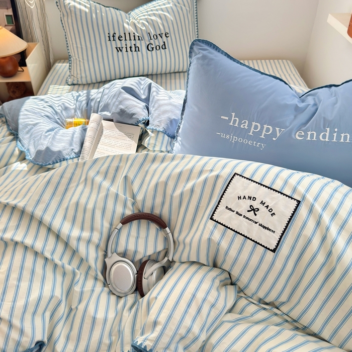 91家纺网 家纺一手货源 找家纺 （总）觅糖家纺 2025新款全棉纯棉三角针刺绣款四件套