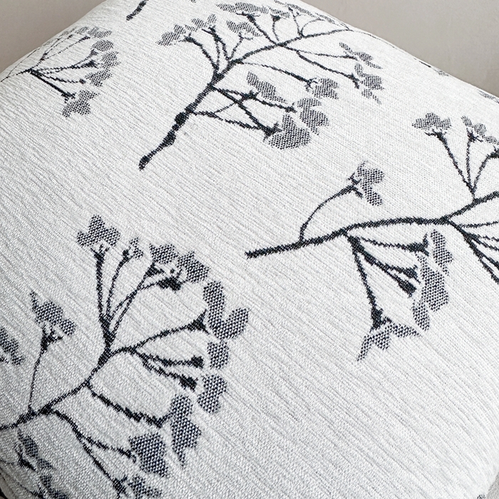 91家纺网 家纺一手货源 找家纺 新奇异 2025新款雪尼尔提花水墨抱枕 花枝