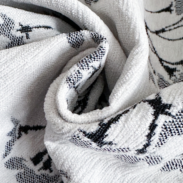 91家纺网 家纺一手货源 找家纺 新奇异 2025新款雪尼尔提花水墨抱枕 花枝