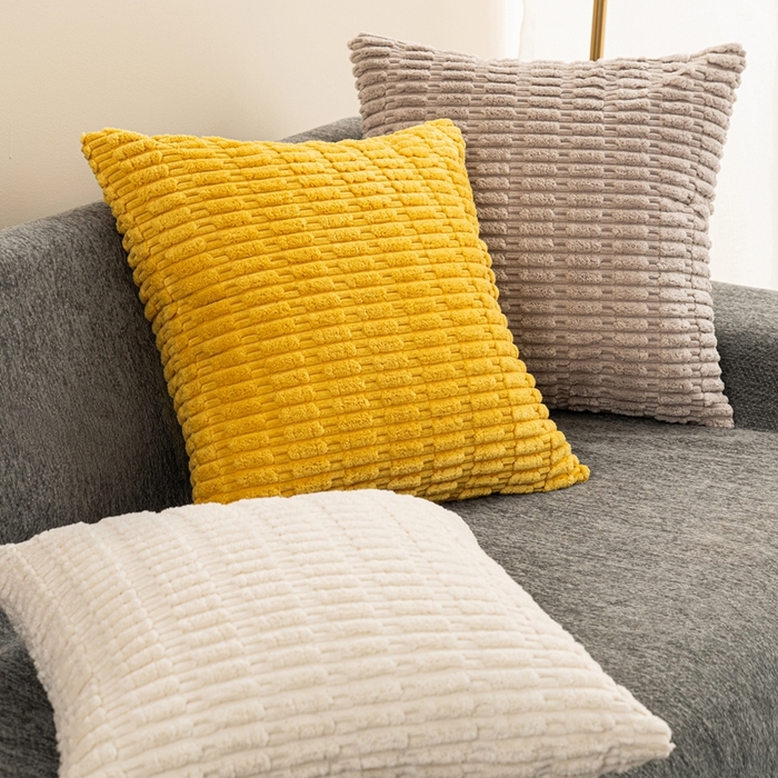 91家纺网 家纺一手货源 找家纺 （总）新奇异 2025新款简约单/双面灯芯绒抱枕麦穗粒系列