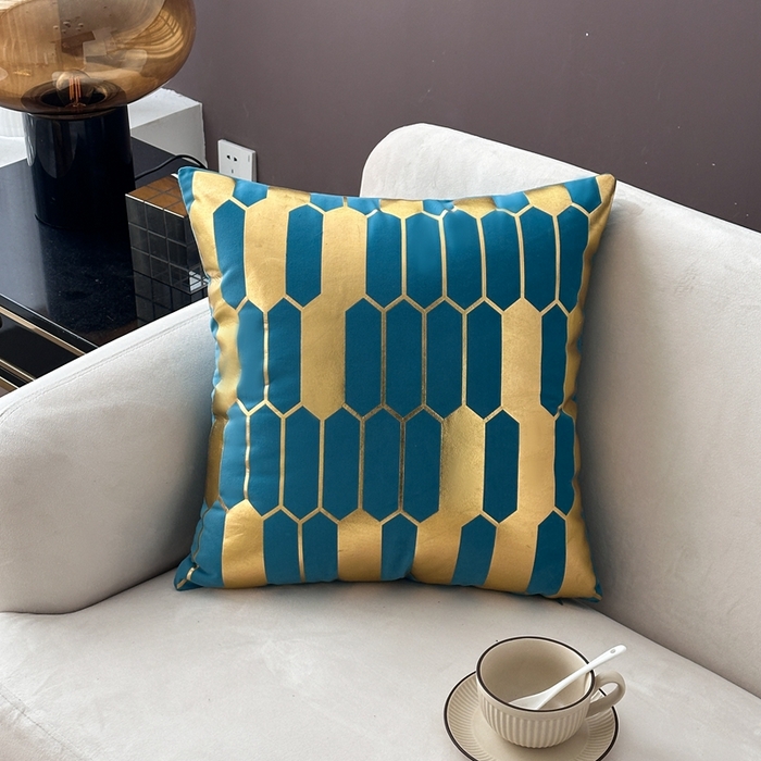 91家纺网 家纺一手货源 找家纺 （总）新奇异 2025新款蜂窝烫金抱枕