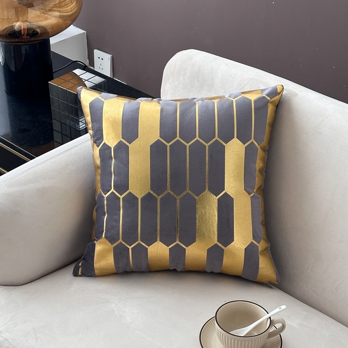 91家纺网 家纺一手货源 找家纺 （总）新奇异 2025新款蜂窝烫金抱枕