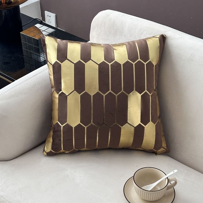 91家纺网 家纺一手货源 找家纺 （总）新奇异 2025新款蜂窝烫金抱枕